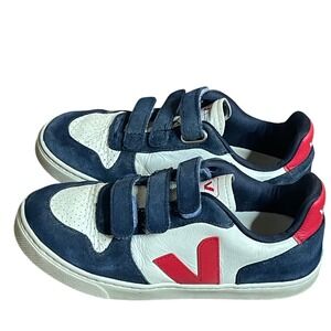 VEJA V-10 LEATHER PURE PEKIN NAUTICO SNEAKERS SIZE 3 KIDS